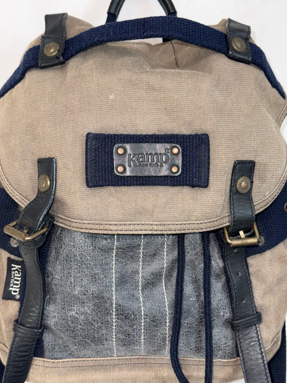 Kamp ash brown canvas mini backpack  상품이미지4