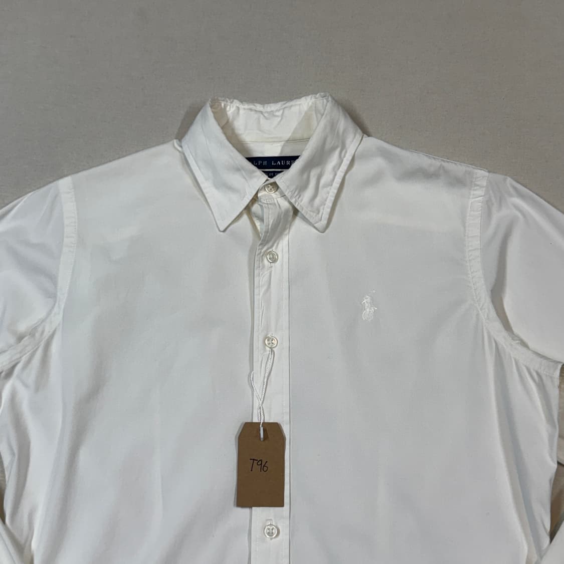 M) 폴로 랄프로렌 클래식 화이트 포플린 코튼 셔츠 T96 상품이미지3
