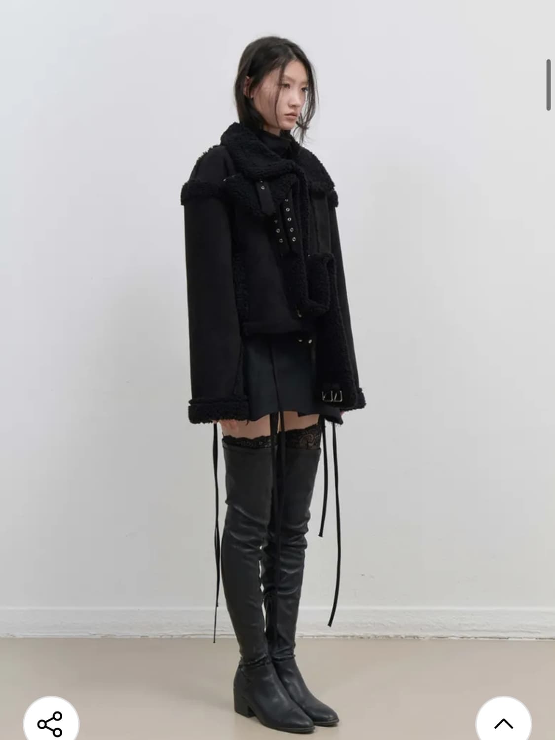 퍼 시어링 자켓 (무스탕) 상품이미지7