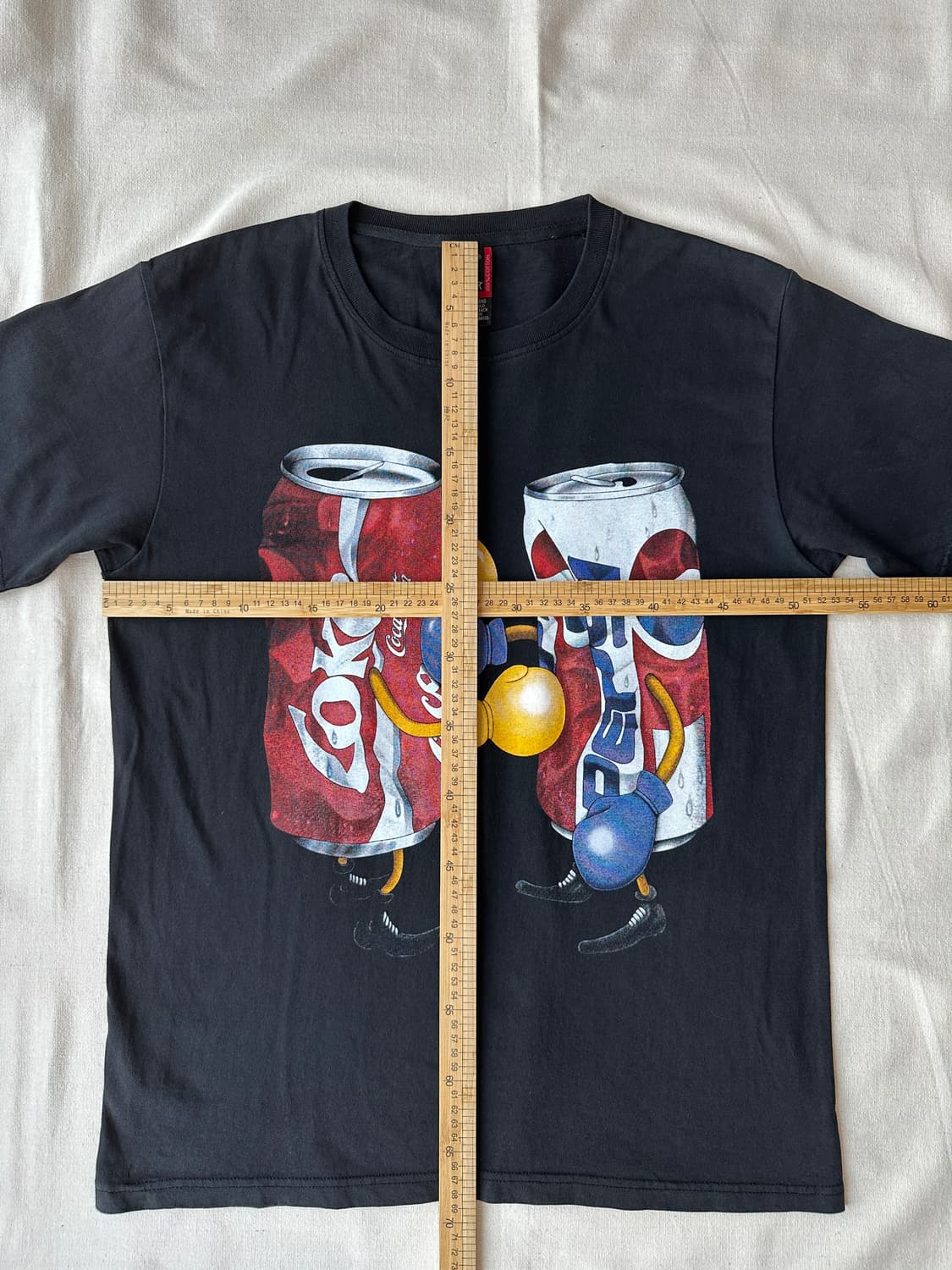 코카콜라 vs 펩시 복싱 그래픽 반팔 티셔츠 블랙 L 상품이미지8