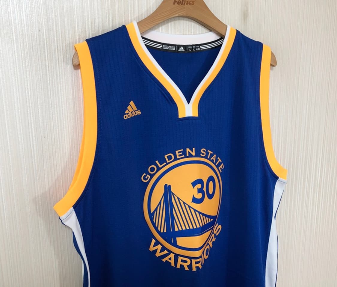 NBA 아디다스 골든스테이트워리어스 스윙맨유니폼 L(해외) #30 커리 상품이미지5