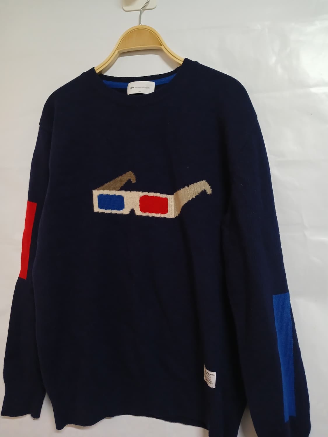 (M,95-100)라이풀 남성 간절기용 울 니트 네이비 상품이미지3