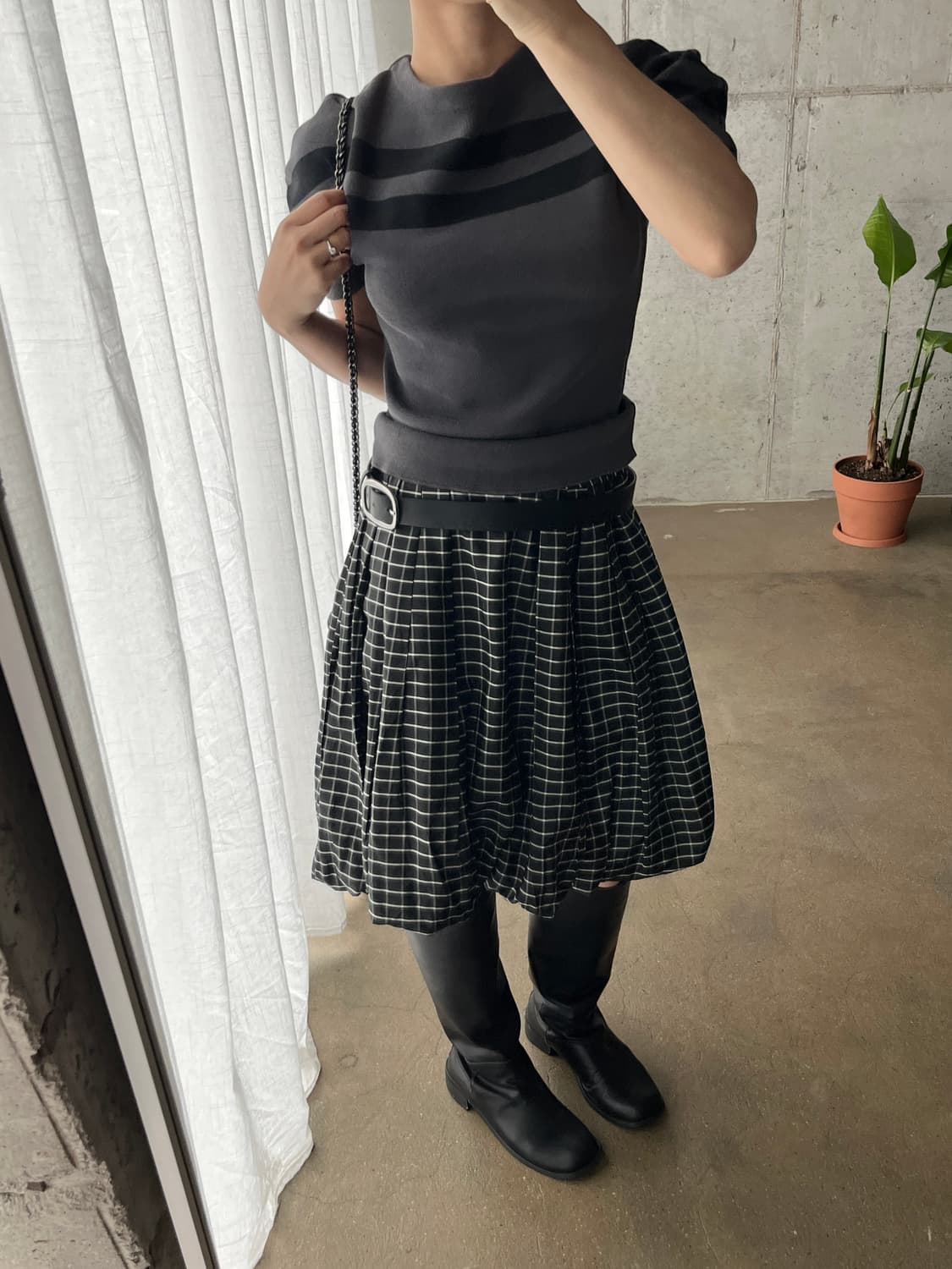 Bulsara 퍼프 탑 그레이 상품이미지4