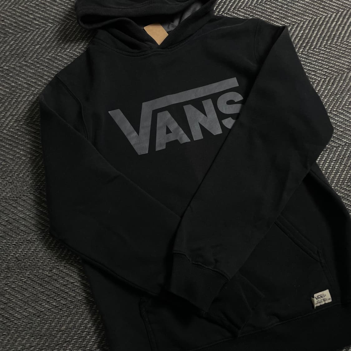 반스 빅로고 박시핏 후드 티셔츠 블랙o 4979 상품이미지3