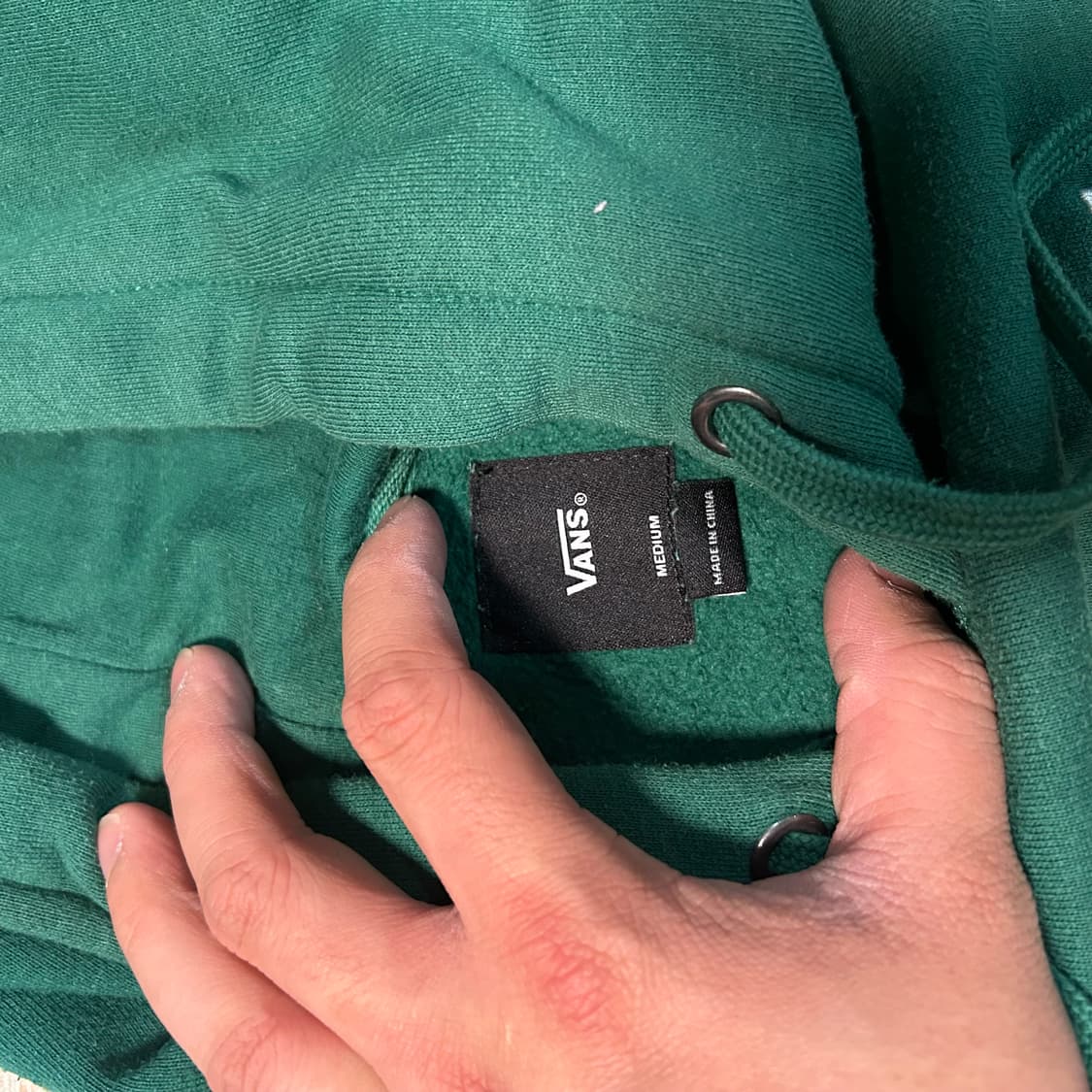 [XL] 반스 박스로고 체커보드 그린 후드티 상품이미지5