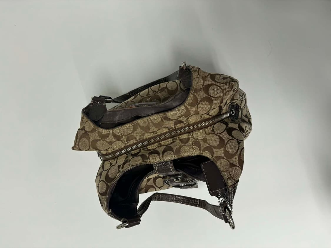 코치 빅버클 시그니처 캔버스 호보 숄더백 토트백 상품이미지3