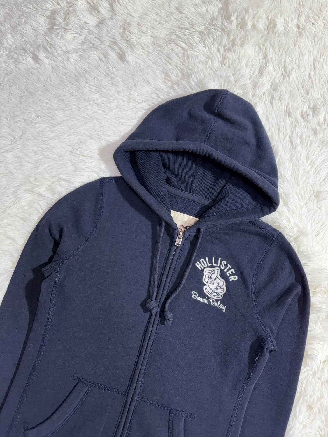 홀리스터 네이비 beach relay 딱붙핏 후드집업  상품이미지5