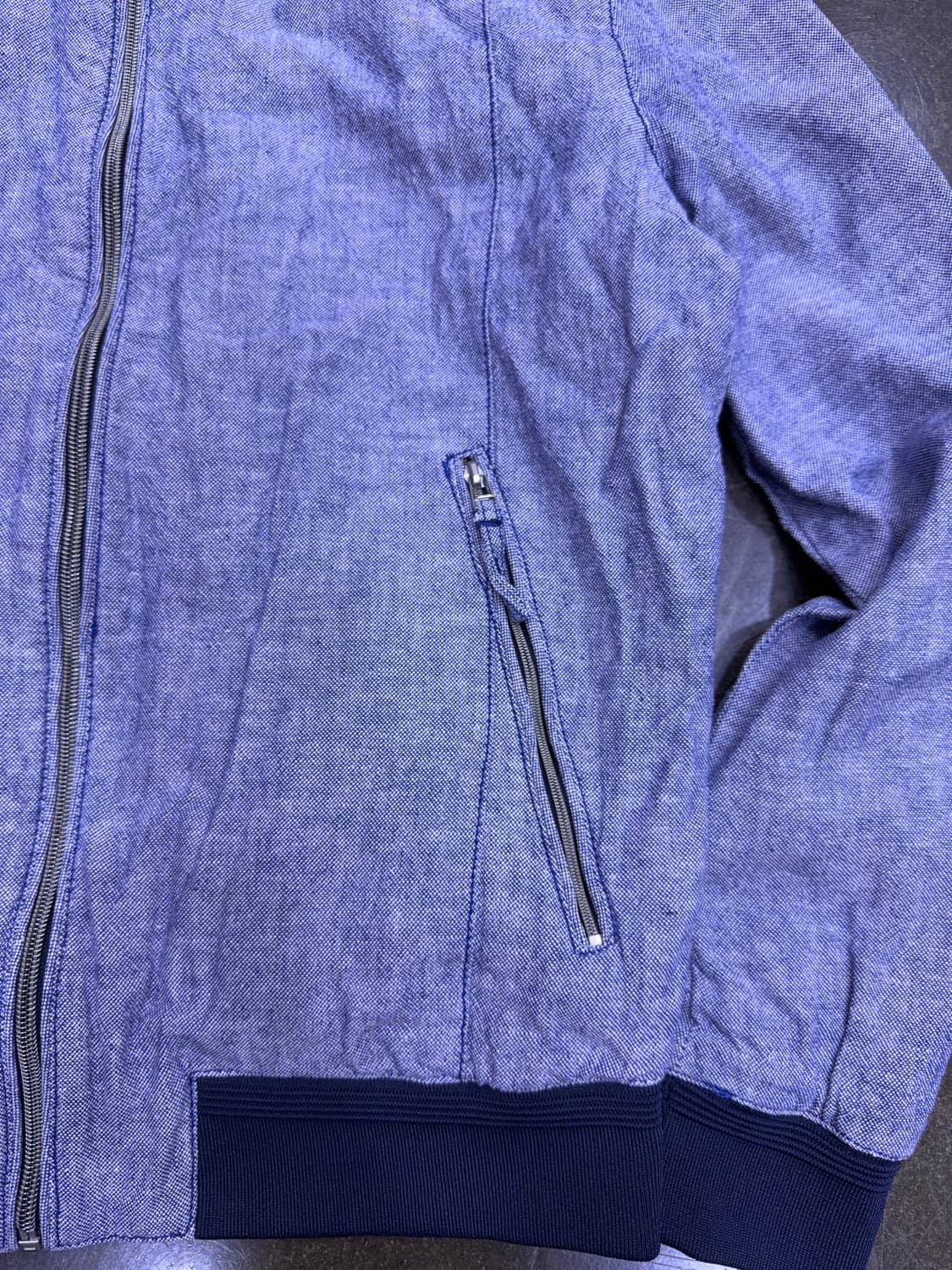 자라 린넨 블루종 점퍼 자켓 L 상품이미지5