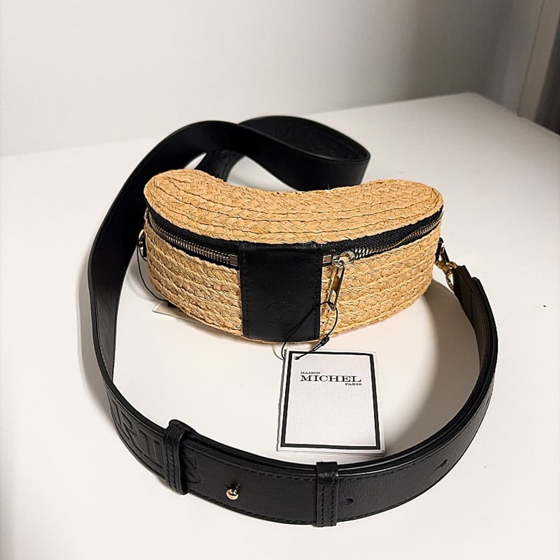 (정품/새상품) 메종 미쉘 여성 내추럴 라피아 숄더백 상품이미지1