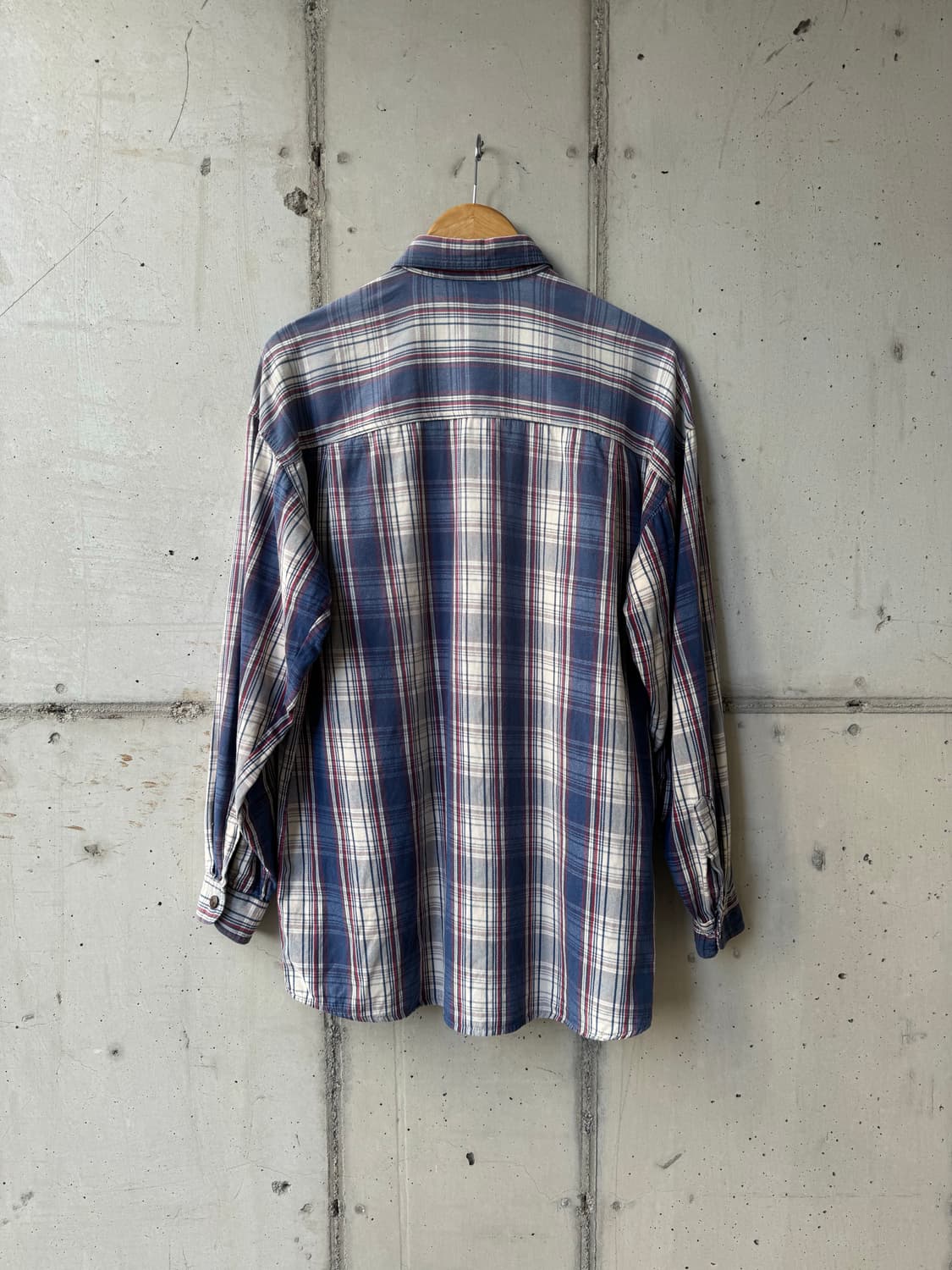 80s 스투시 킹사이즈 체크 셔츠 상품이미지7