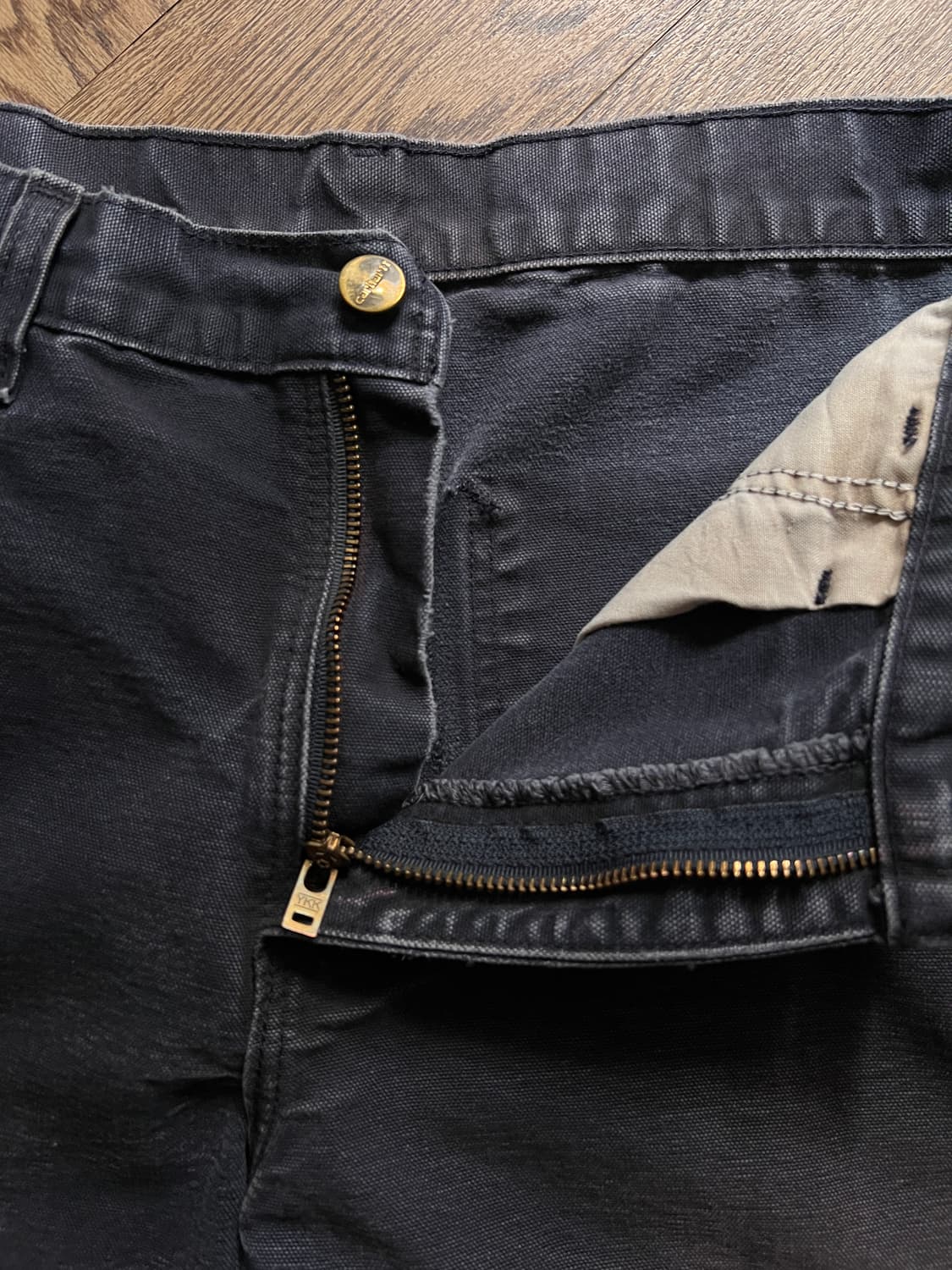 [31]칼하트 USA 빈티지 페이딩 미드나잇 네이비 싱글니 워크 팬츠 상품이미지3