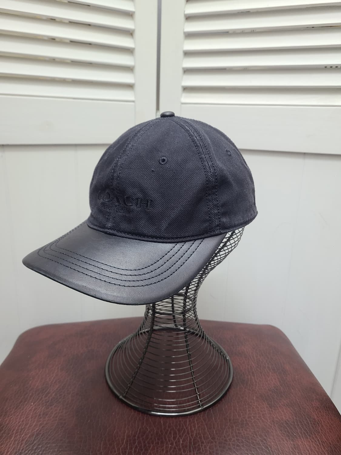 코치 레더 캔버스 볼캡 상품이미지1