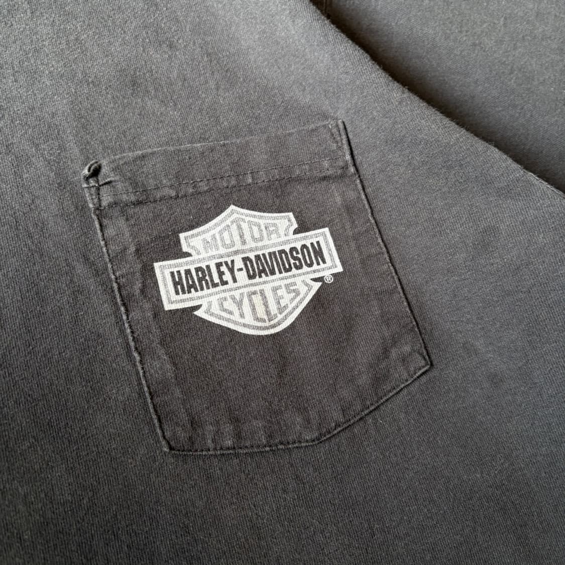 90년대 미국 생산 할리데이비슨 블랙 긴팔 티셔츠 상품이미지5