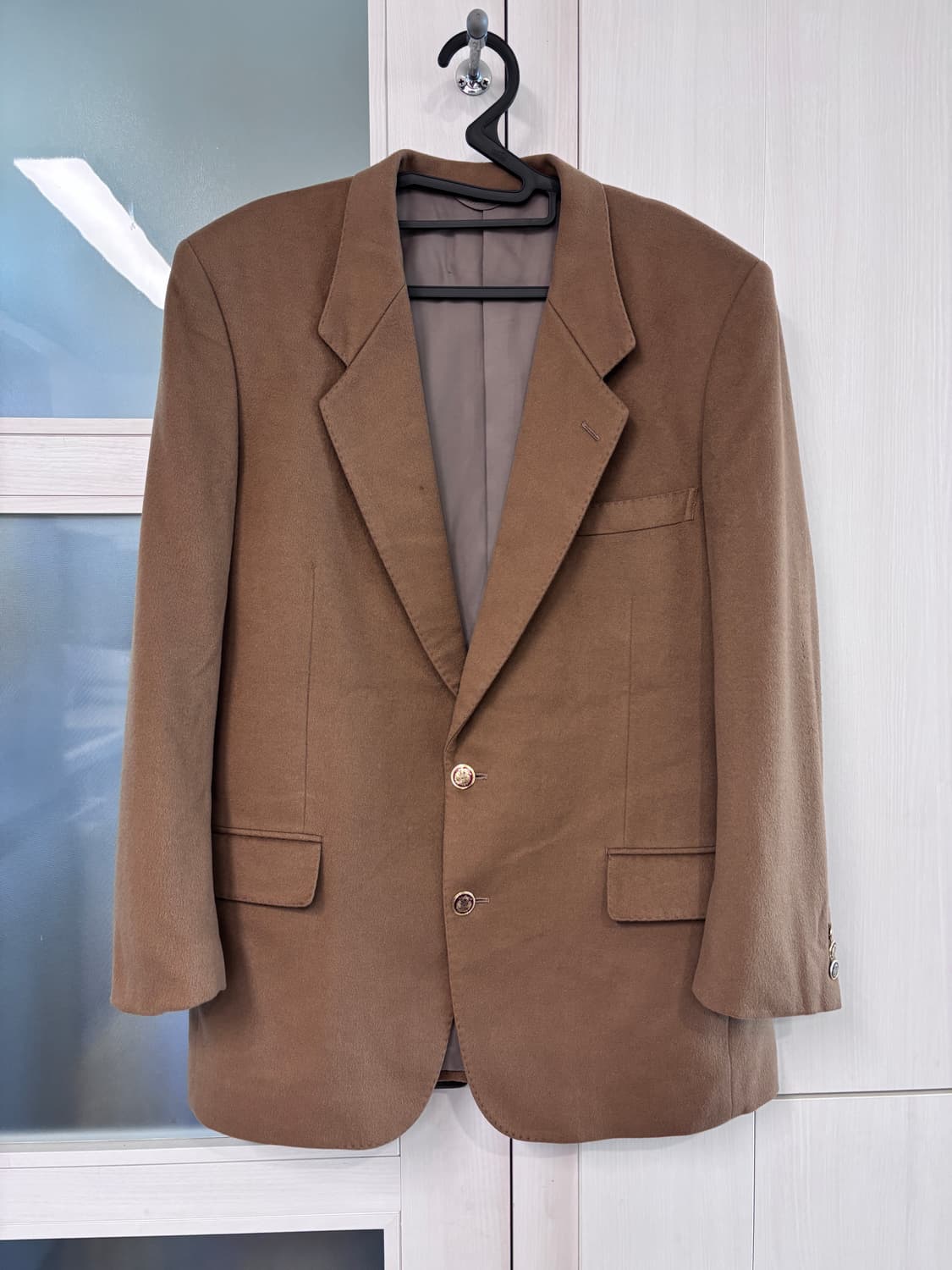 캐시미어100 오버핏 카멜자켓(남여공용) 상품이미지1