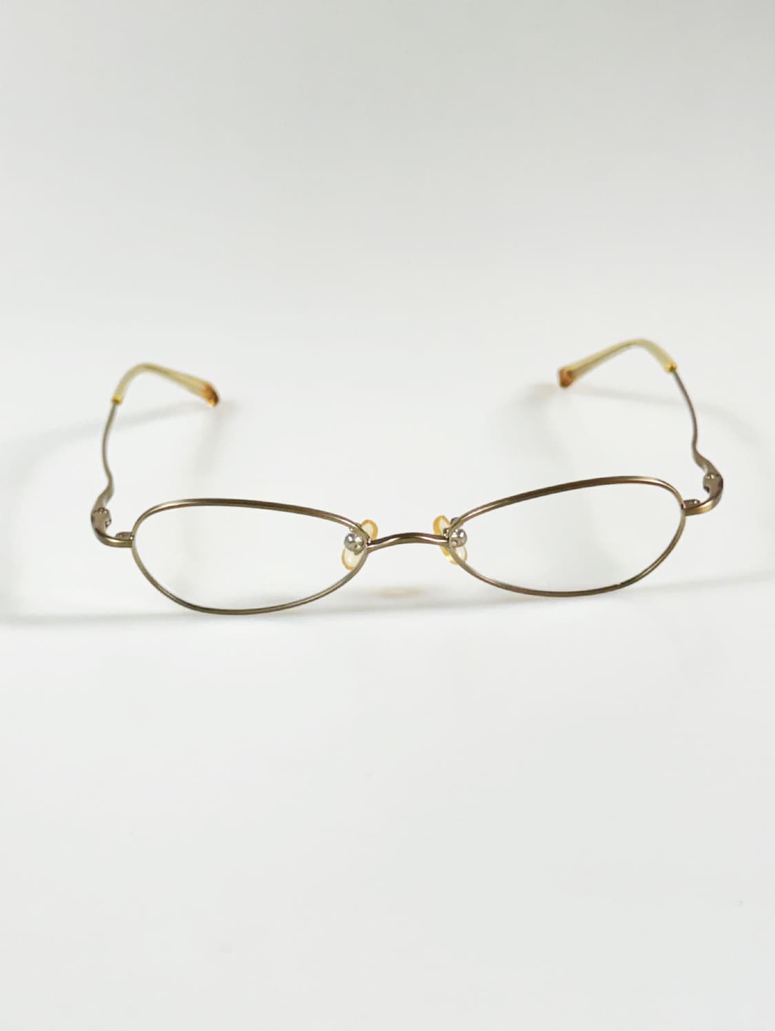 90s 골드 슬림 오벌 프레임 빈티지 안경 상품이미지2