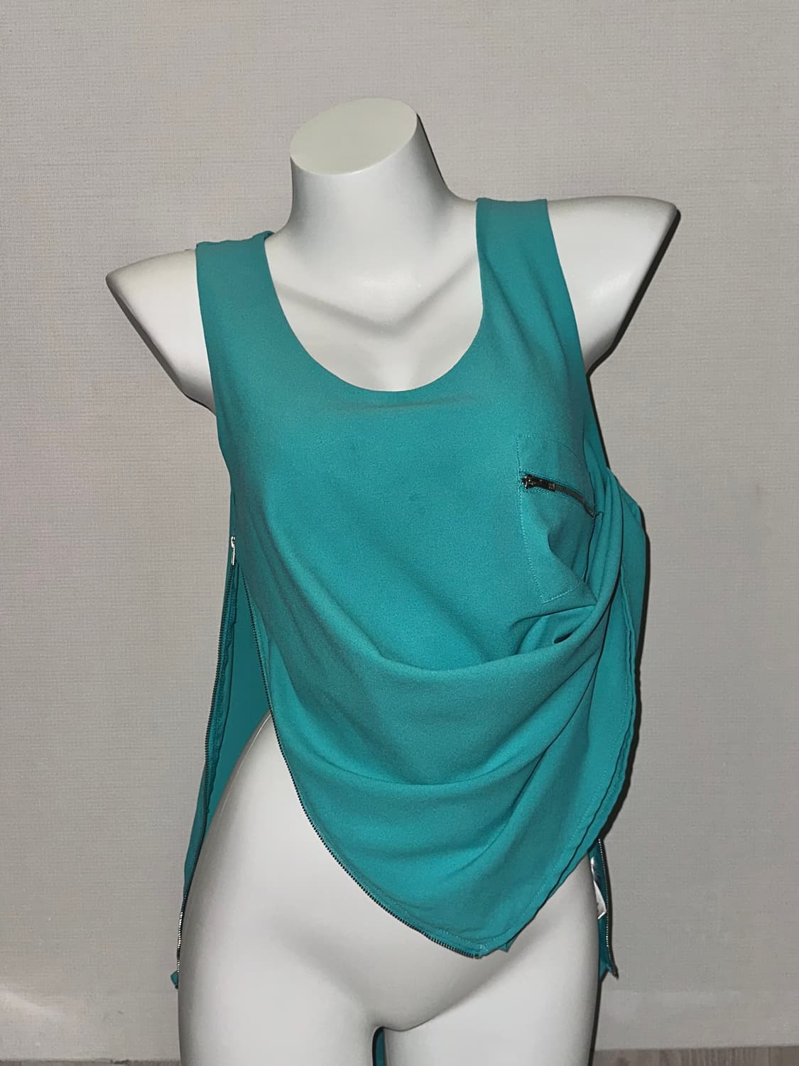 민트 지퍼 빈티지 슬리브리스 상품이미지2