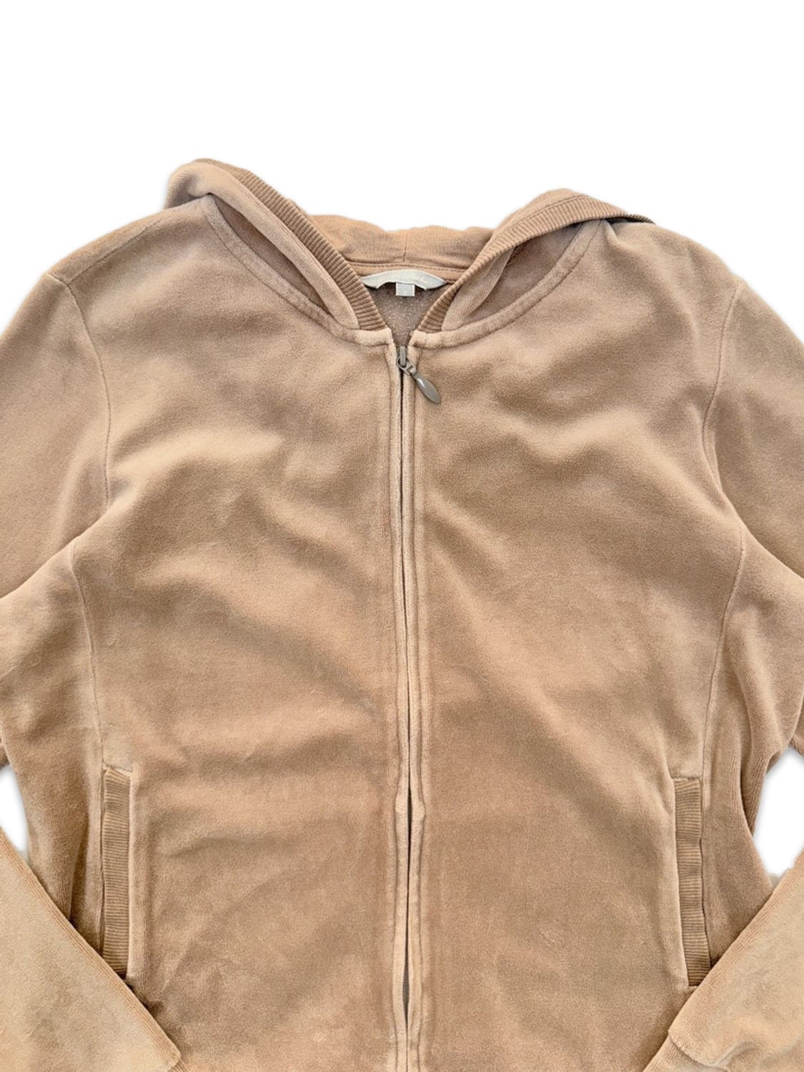 빈티지 크림 벨벳 후드집업 상품이미지4