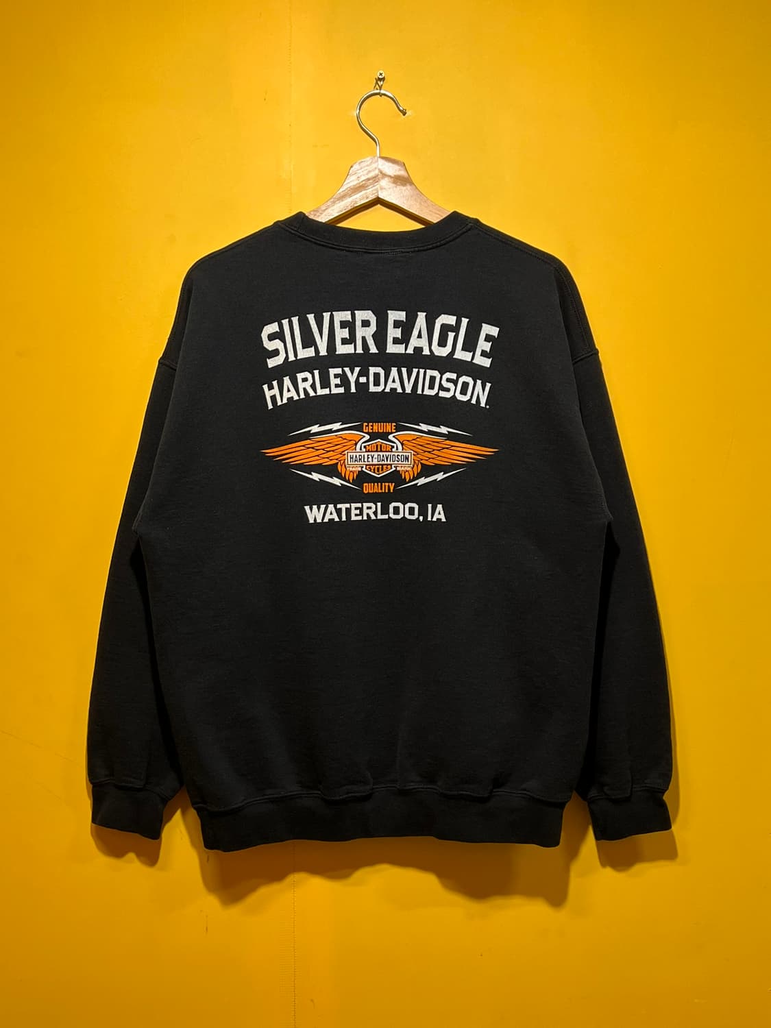 [L] 할리데이비슨 SLIVER EAGLE 맨투맨 블랙 스웨트셔츠 상품이미지8