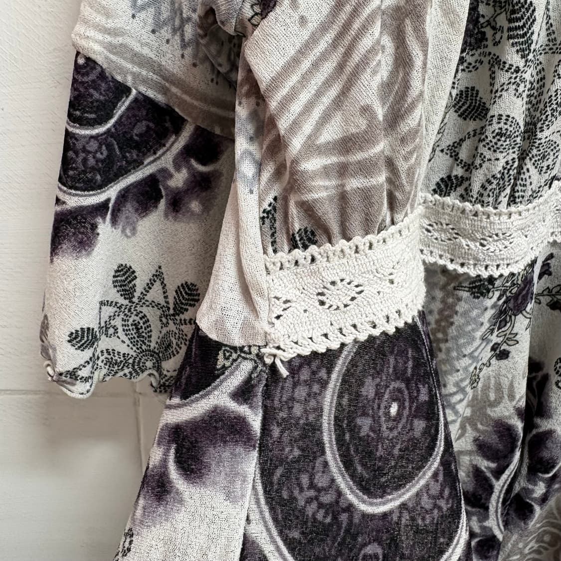 GANIEL 히피 페이즐리 페어리 언발 프릴 블라우스 JPN 상품이미지4