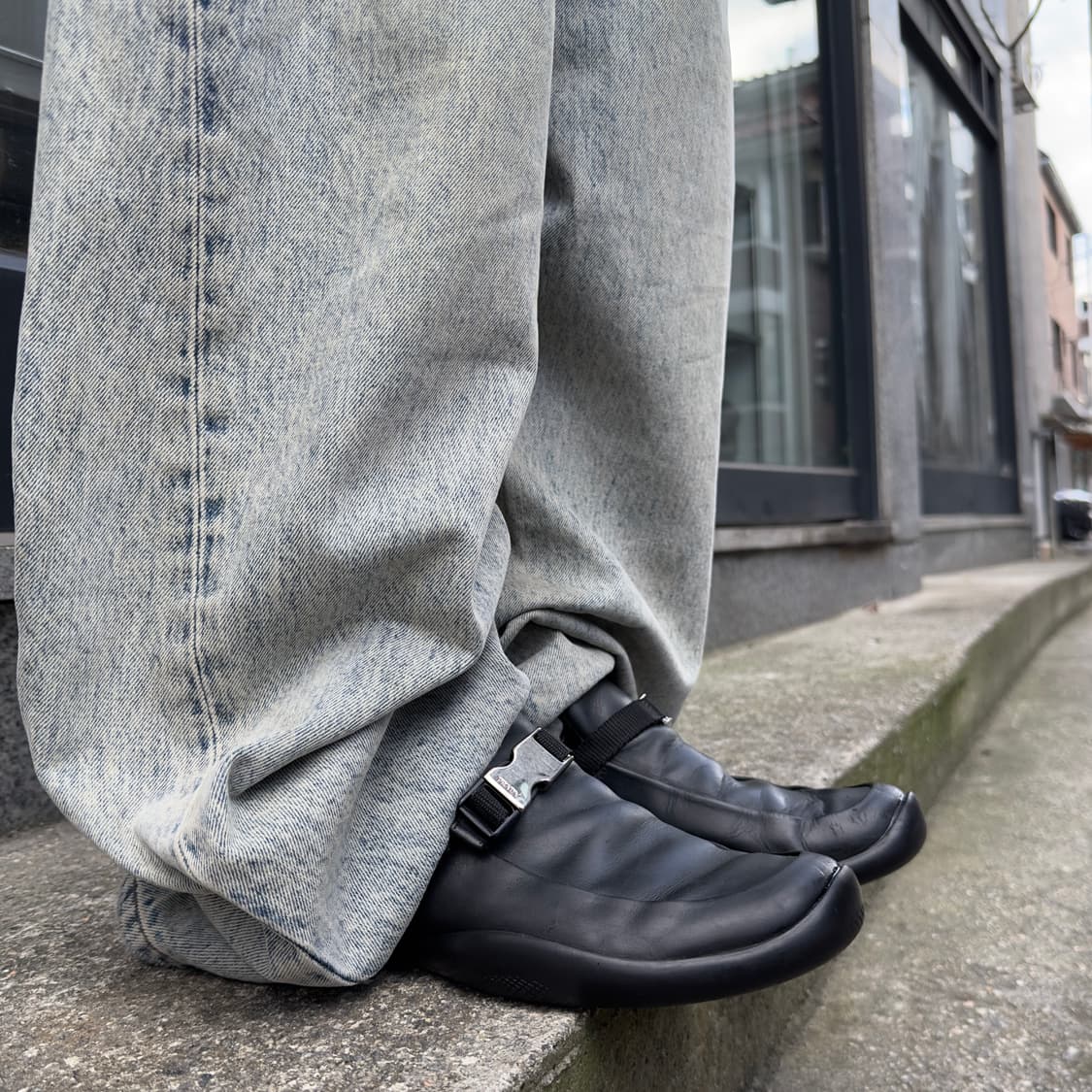 00s 레어 블랙 프라다 스포츠 버클 로퍼 상품이미지6