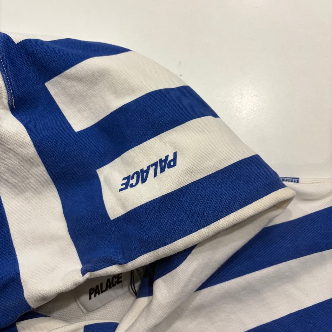[L] 17ss 팔라스 스트라이프 후드티 블루 화이트 B876 상품이미지5