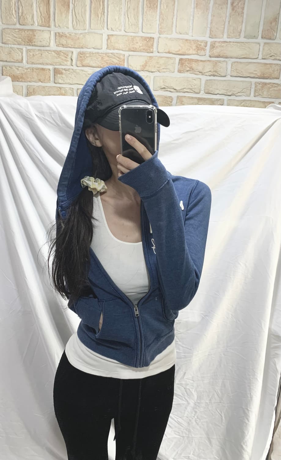 홀리스터 후드집업 ,블루,XS,딱붙 상품이미지4