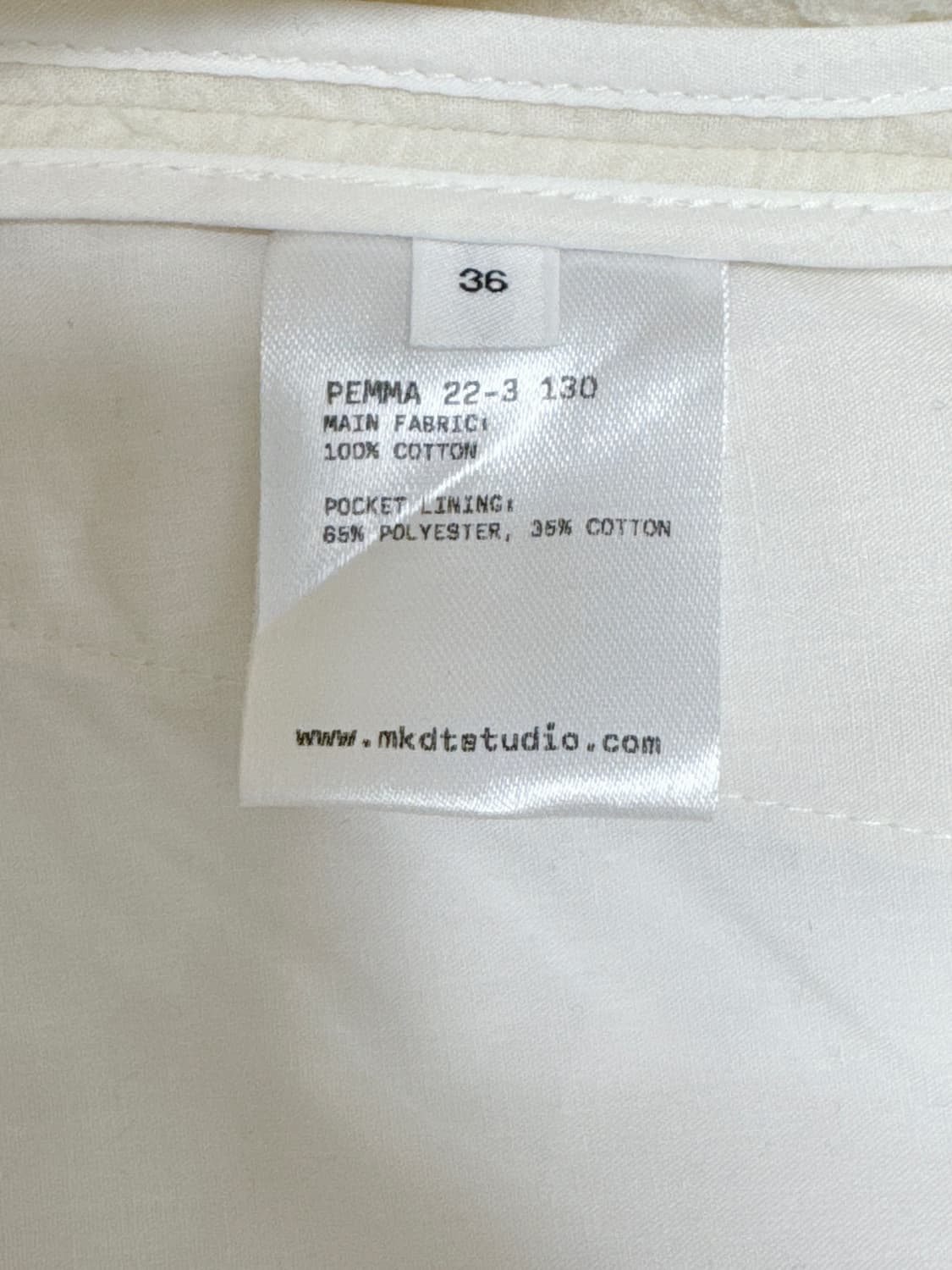 MKDT 스튜디오/  마크 켄리 도미노 탠 스튜디오 핀턱 코튼 팬츠  상품이미지6