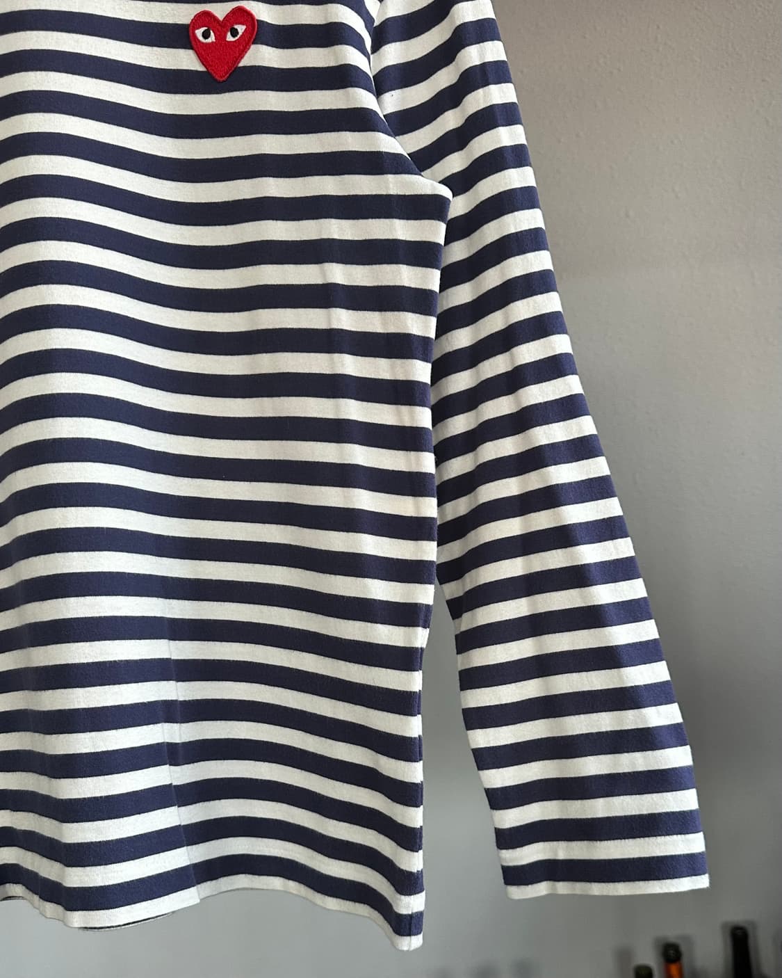 [M]꼼데가르송 스트라이프 롱 슬리브 여성 티셔츠 상품이미지5