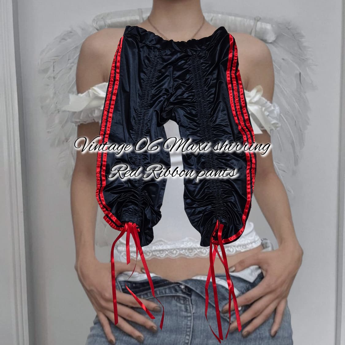 Vintage 06 Maxi shirring Red Ribbon pant 상품이미지1