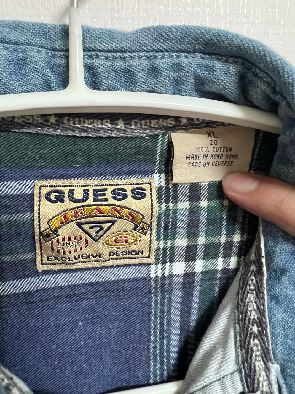 Guess made in hong kong 체크 셔츠 상품이미지3