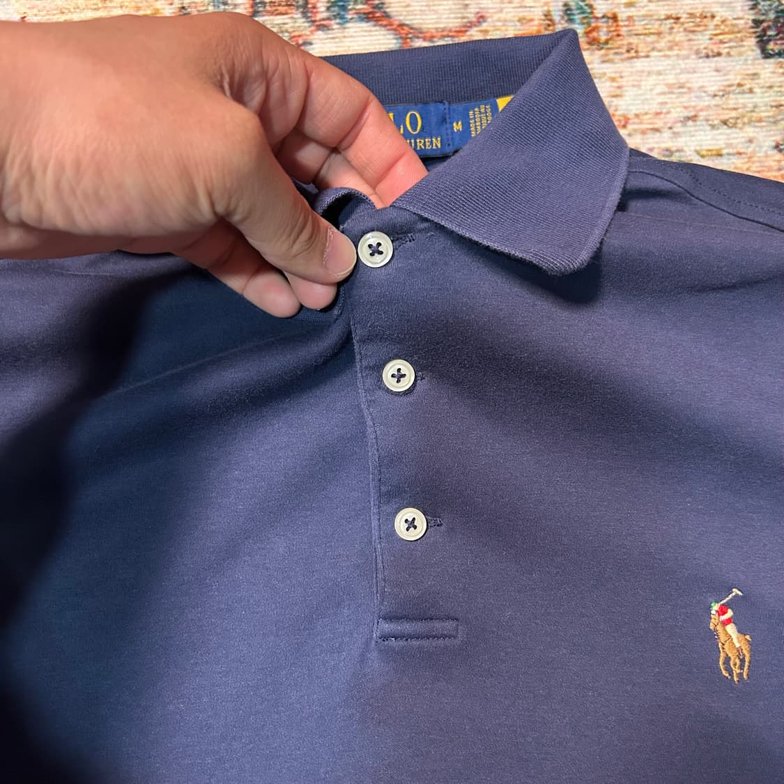 [L] 폴로 랄프로렌 큐알택 3버튼 포니 로고 카라 반팔 상품이미지5