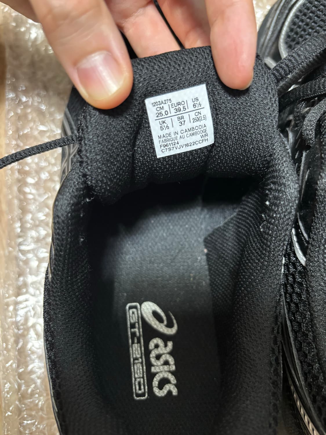 아식스 GT-2160 블랙퓨어실버 상품이미지2