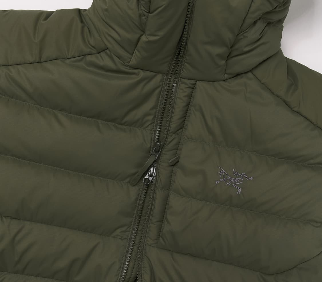 당일배송) M, L 아크테릭스 토륨 후디 타츠 경량패딩 모자 카키 상품이미지2