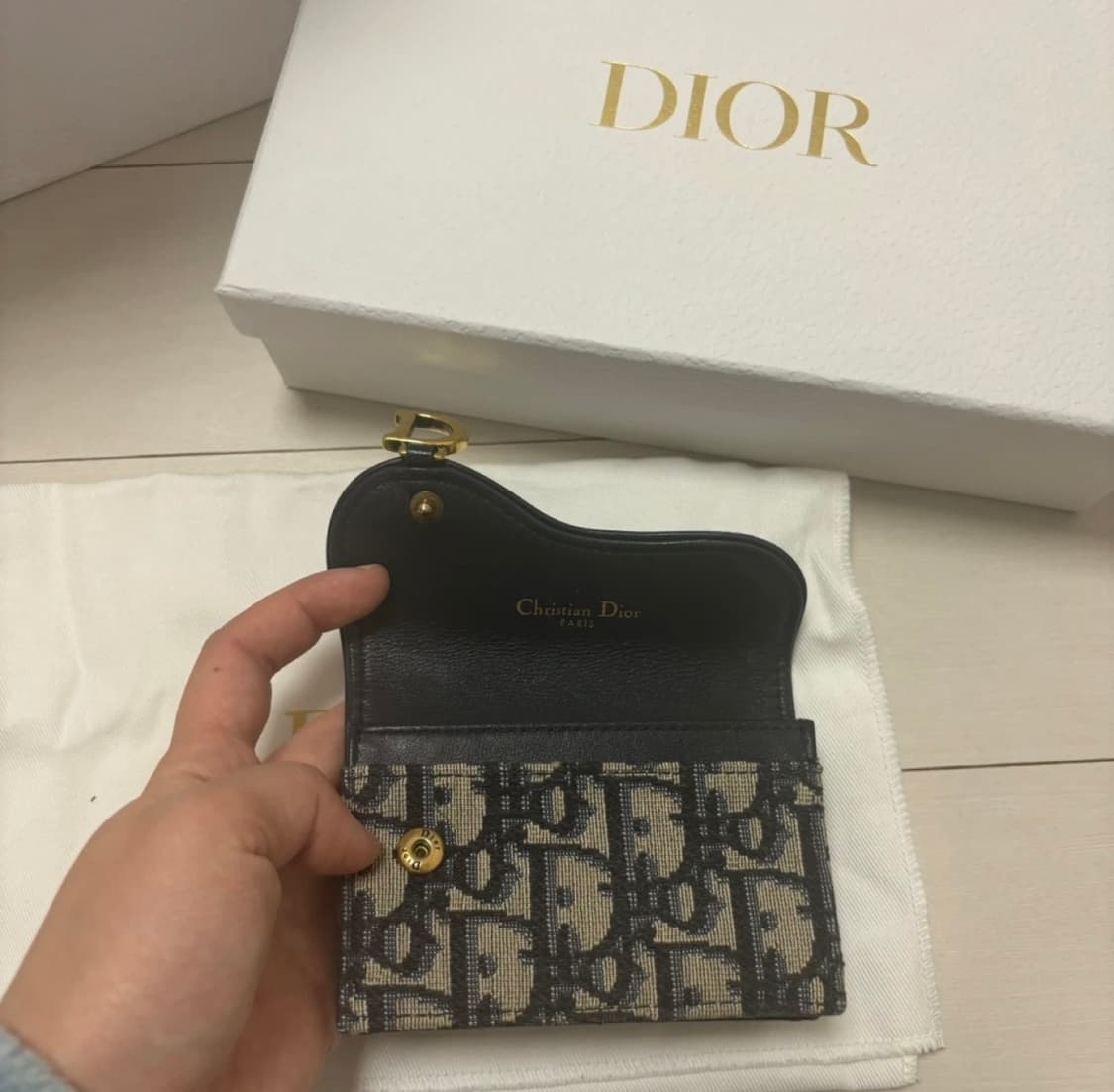 디올 오블리크 새들 카드지갑 상품이미지3