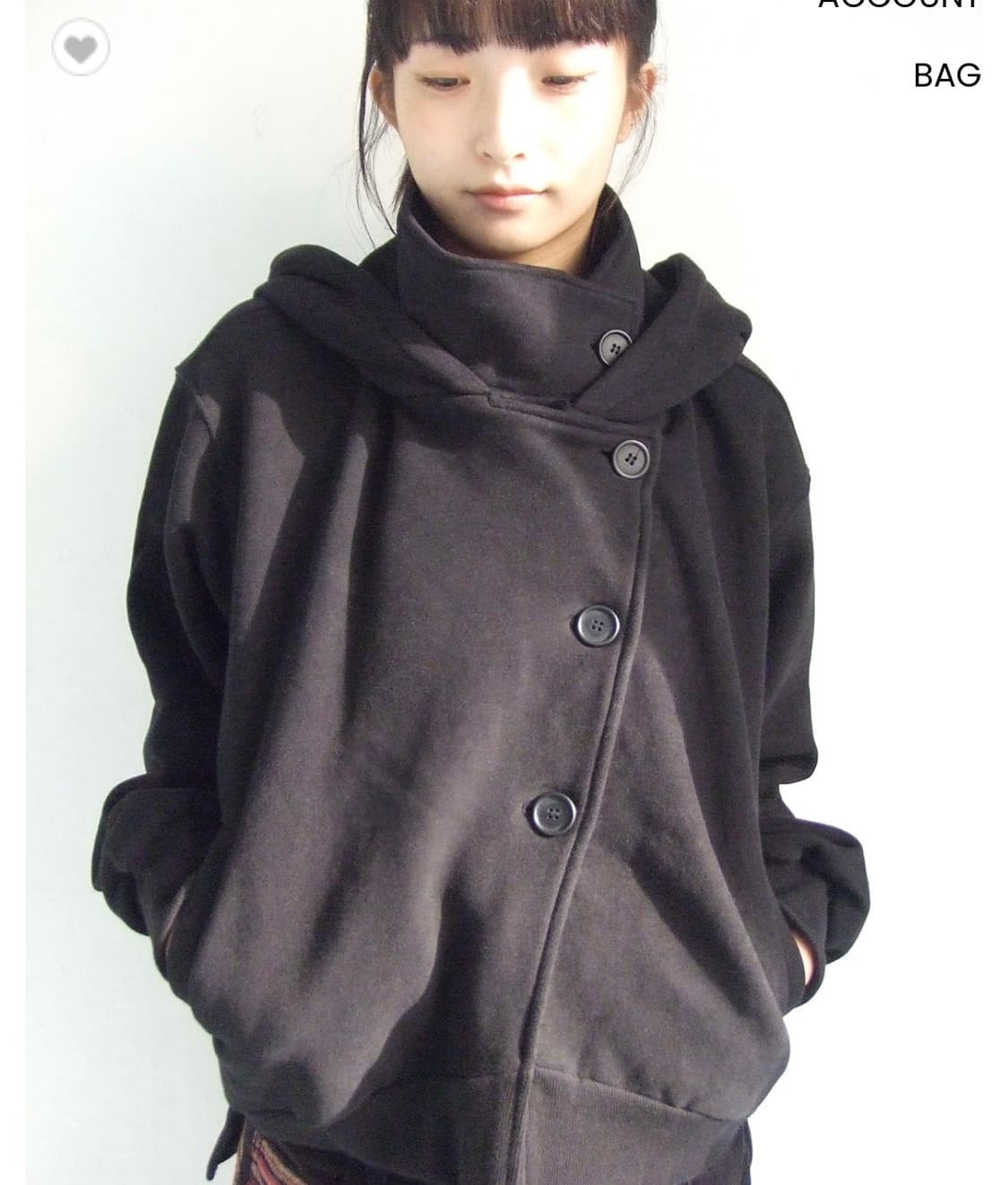 Oshig 하이넥 후드집업 블랙 상품이미지1