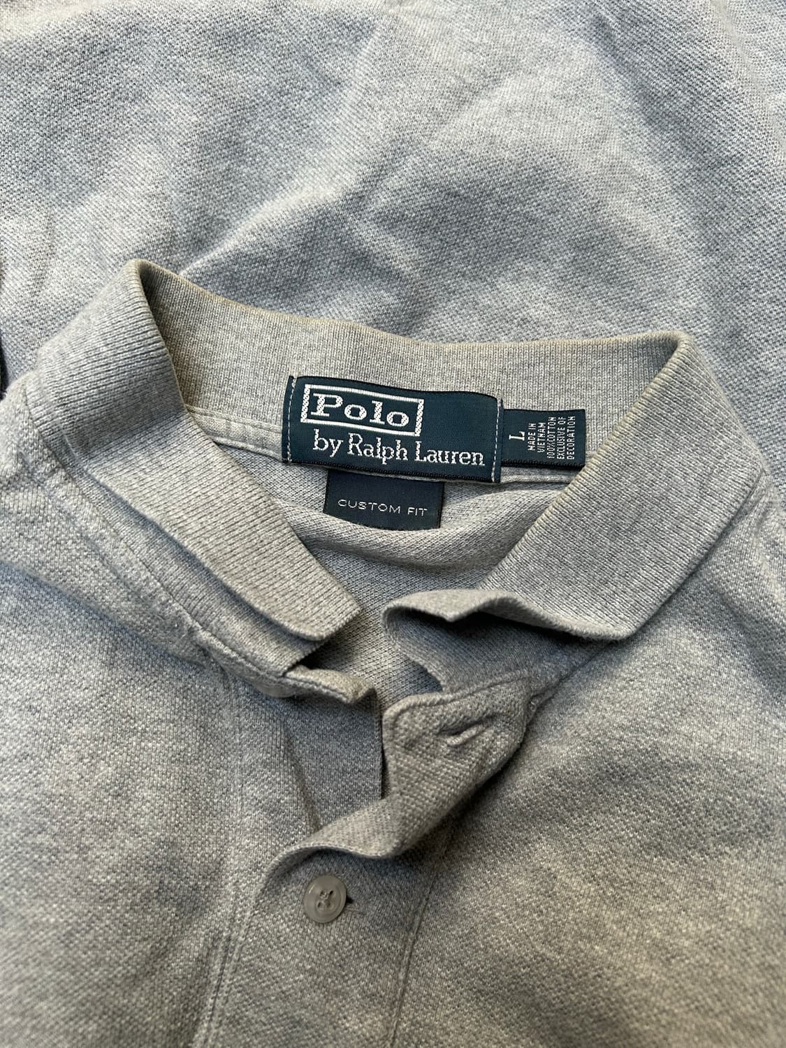 *Rare* 2000s 폴로 그레이 빅포니 카라 티셔츠 상품이미지3