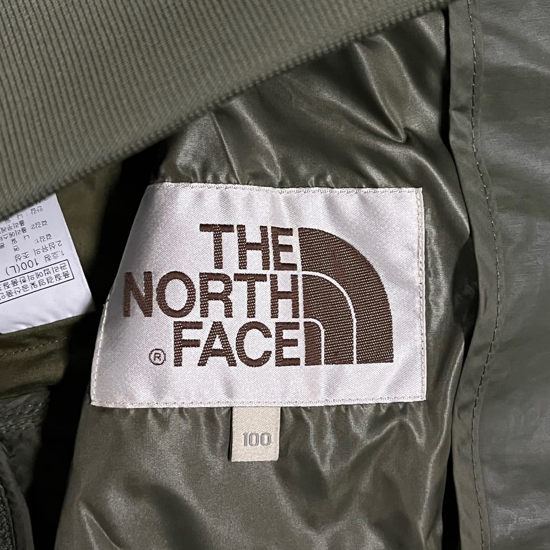 [정품/100] 노스페이스 카키색 봄버 자켓 b15 상품이미지5