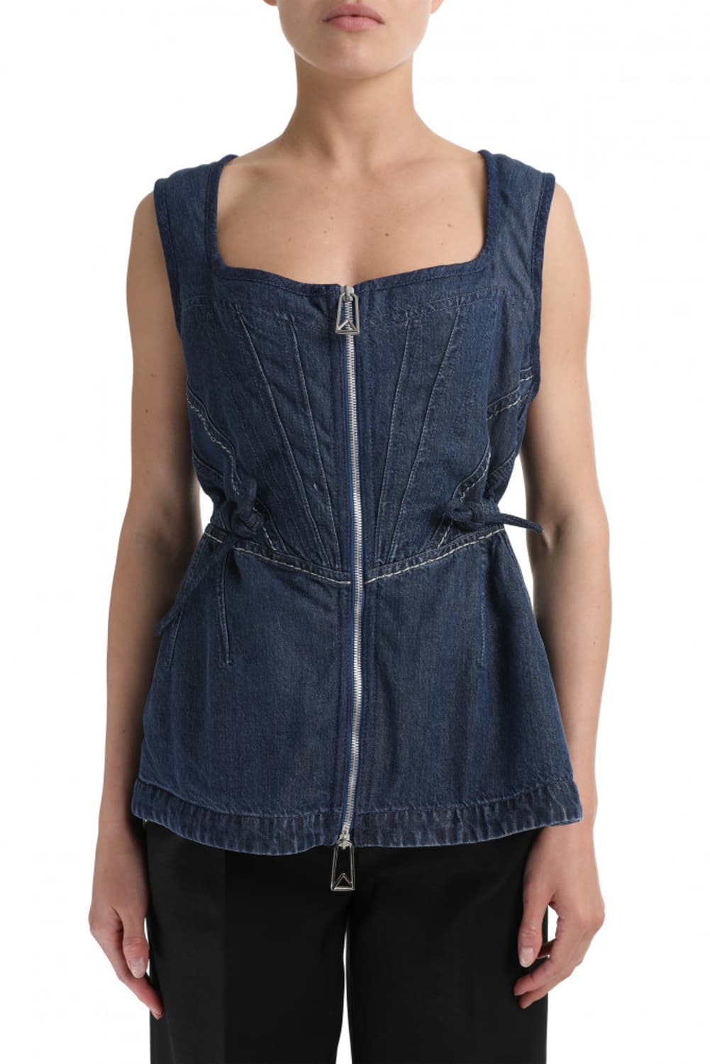 보테가베네타 데님 민소매 블라우스 34 상품이미지1