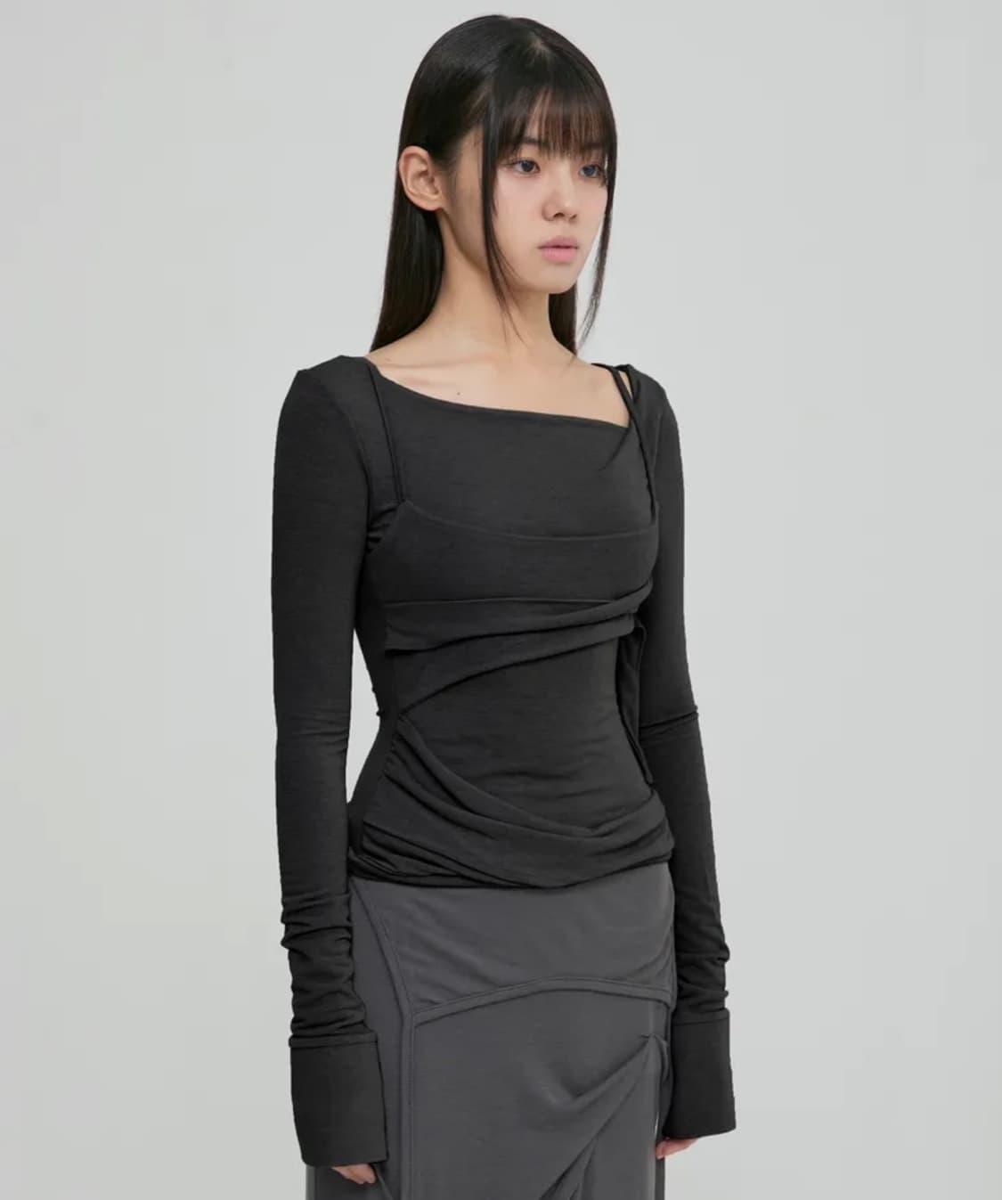 반택포) 플레어업 layered bustier long sleeve 상품이미지2