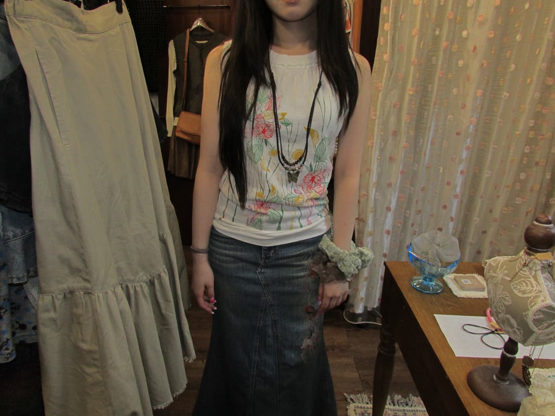 jpn vintage floral grapic sleeveless 상품이미지2