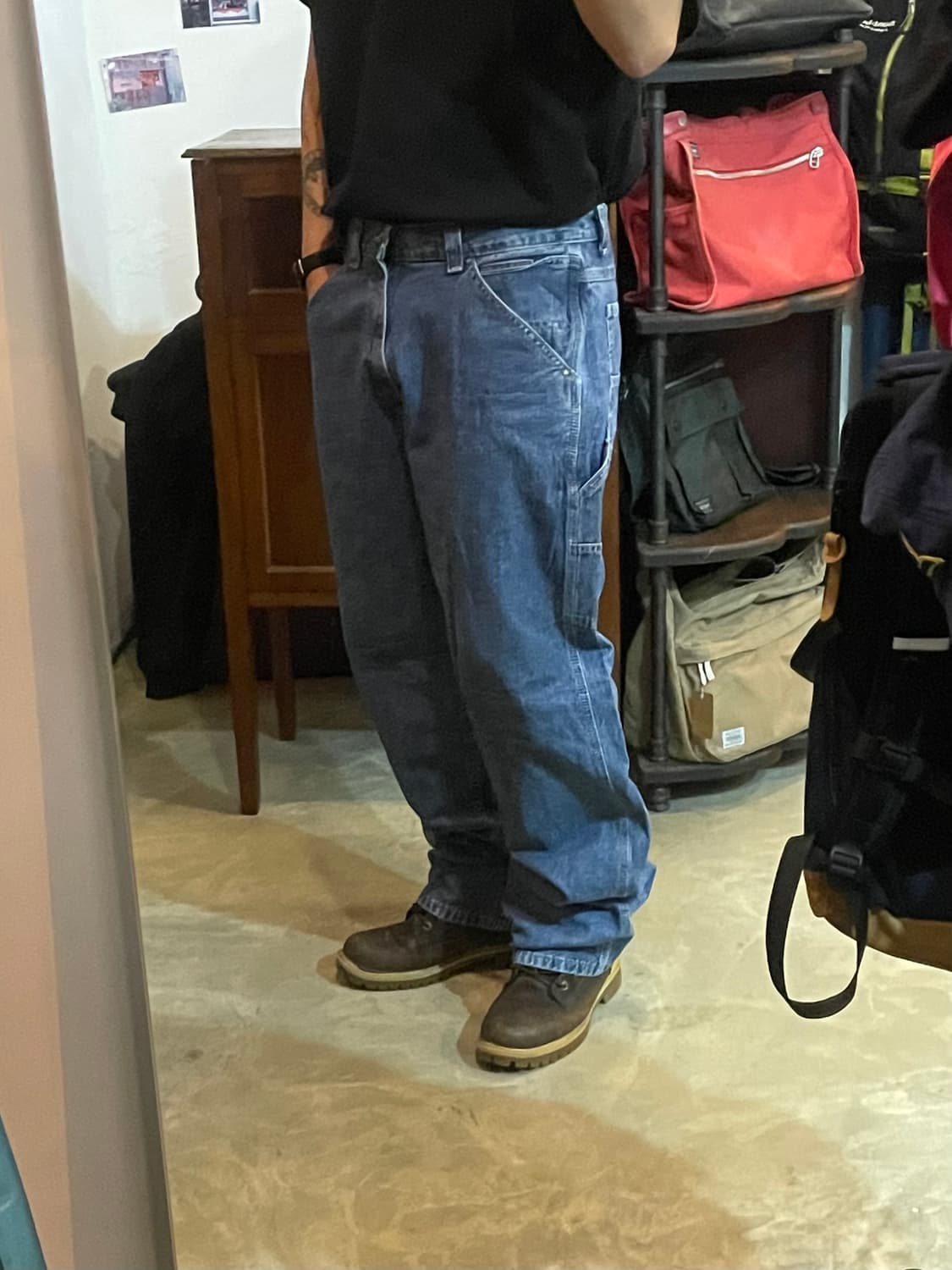 90~00s 빈티지 Lee Dungarees 카펜터 데님 33x32 상품이미지3