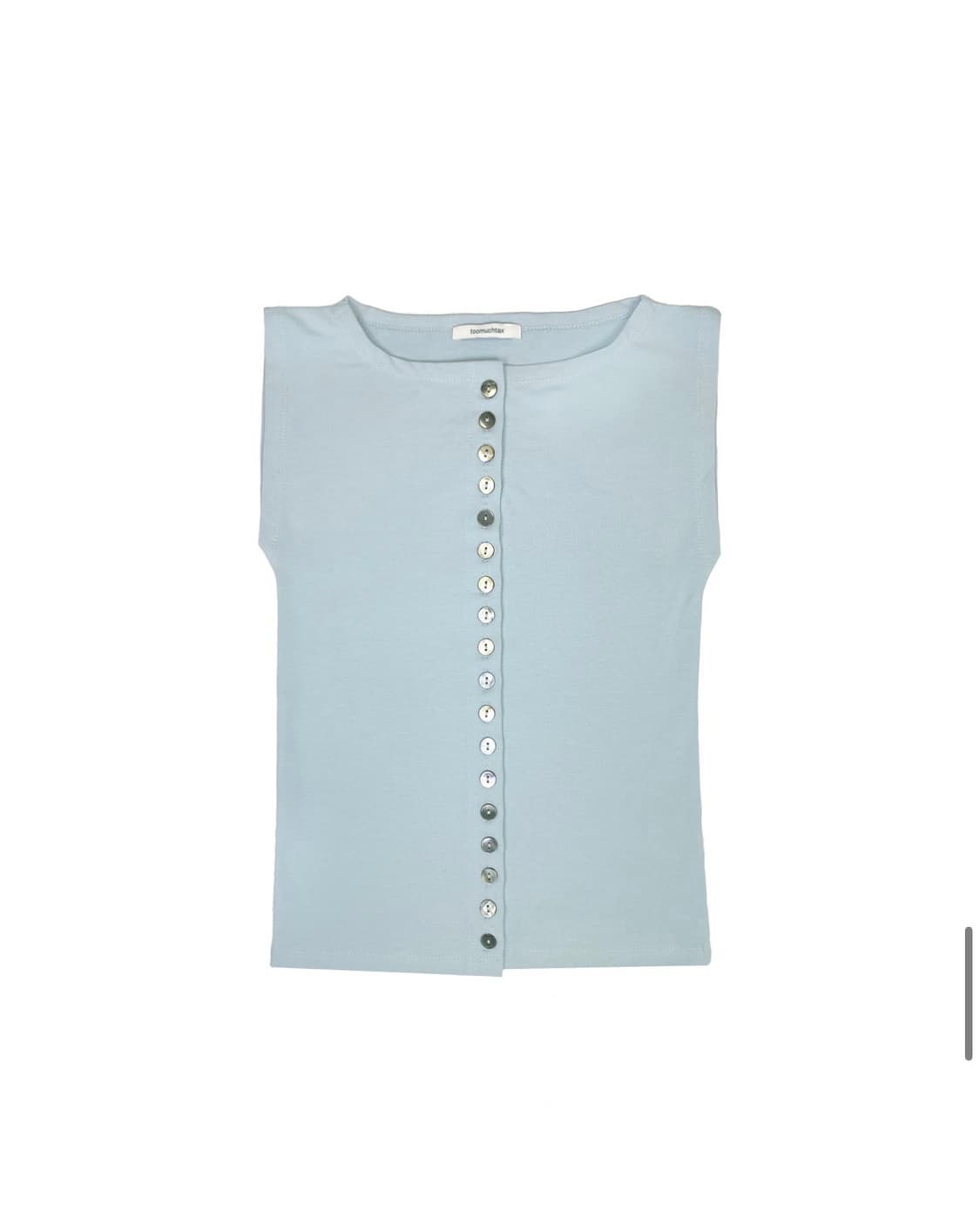 투머치택스 버튼 슬리브리스 탑 상품이미지3