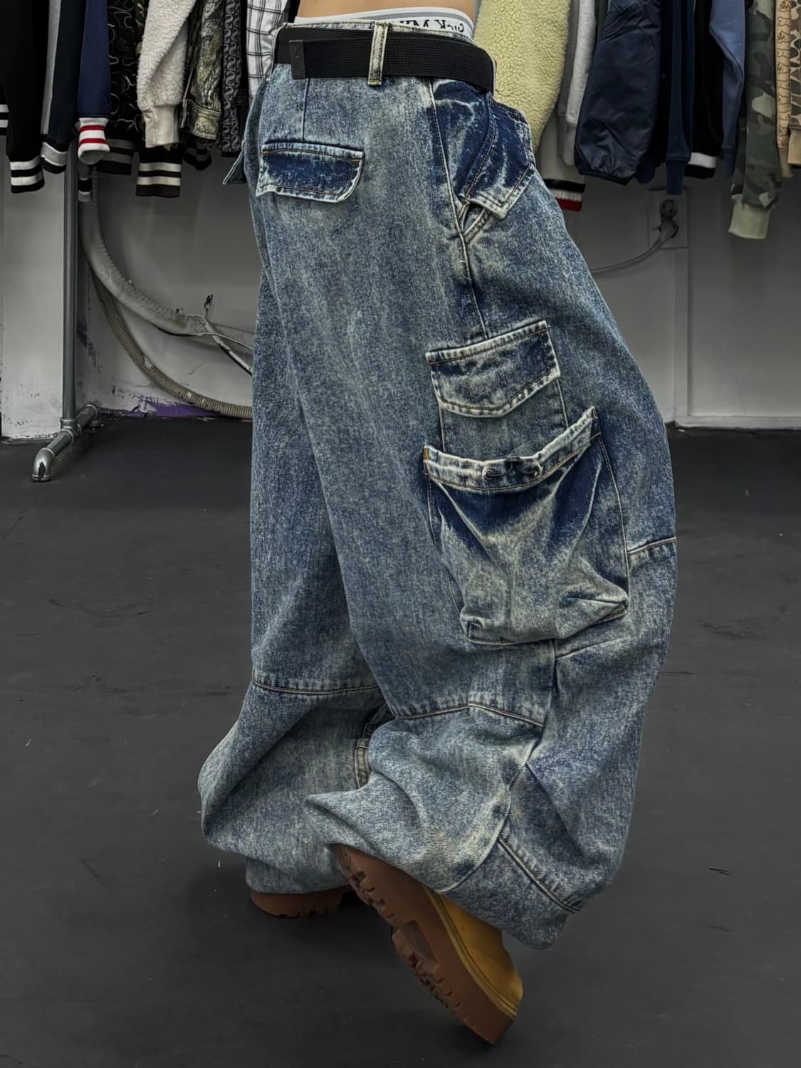 DNSR 멀티포켓 데님 카고팬츠 상품이미지3