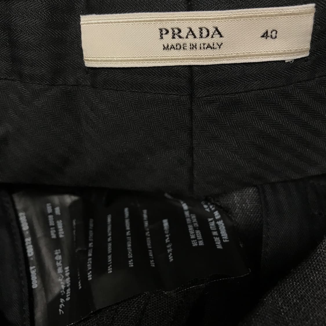 프라다 팬츠 차콜 40(W) 상품이미지5