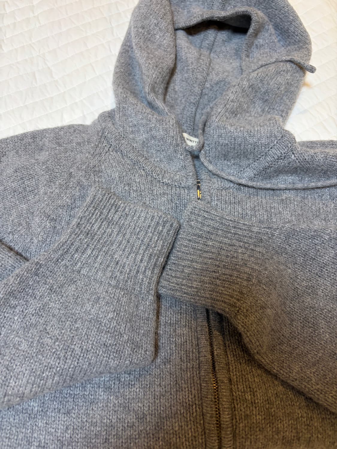 낫띵리튼 Lilo 알파카 후드 집업 그레이 상품이미지5