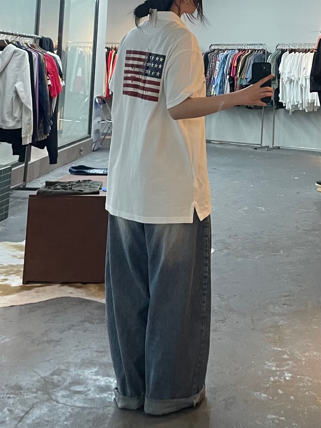 폴로랄프로렌 신형 성조기 백로고 화이트 카라넥하프티셔츠 H2407 상품이미지2