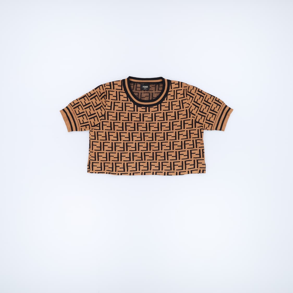 실측확인 빈티지 패턴로고 반팔니트 0313H1 상품이미지1