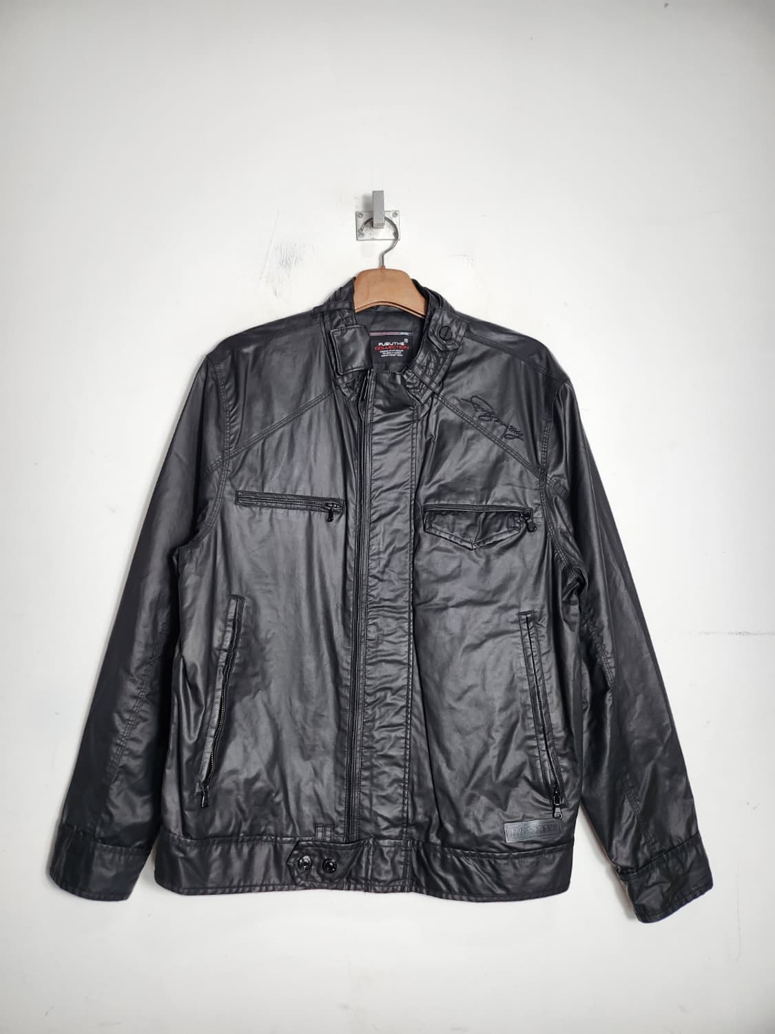 푸부 코팅 바이커 자켓 상품이미지1