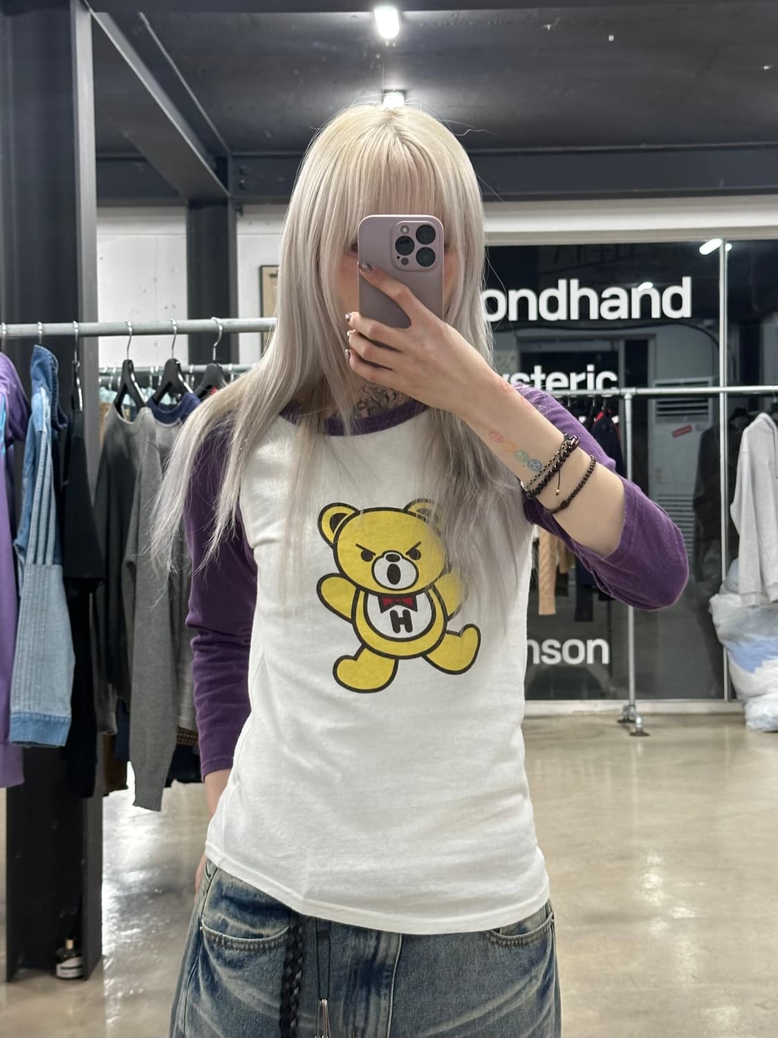 히스테릭 글래머 퍽베어 나그랑 슬리브 상품이미지2