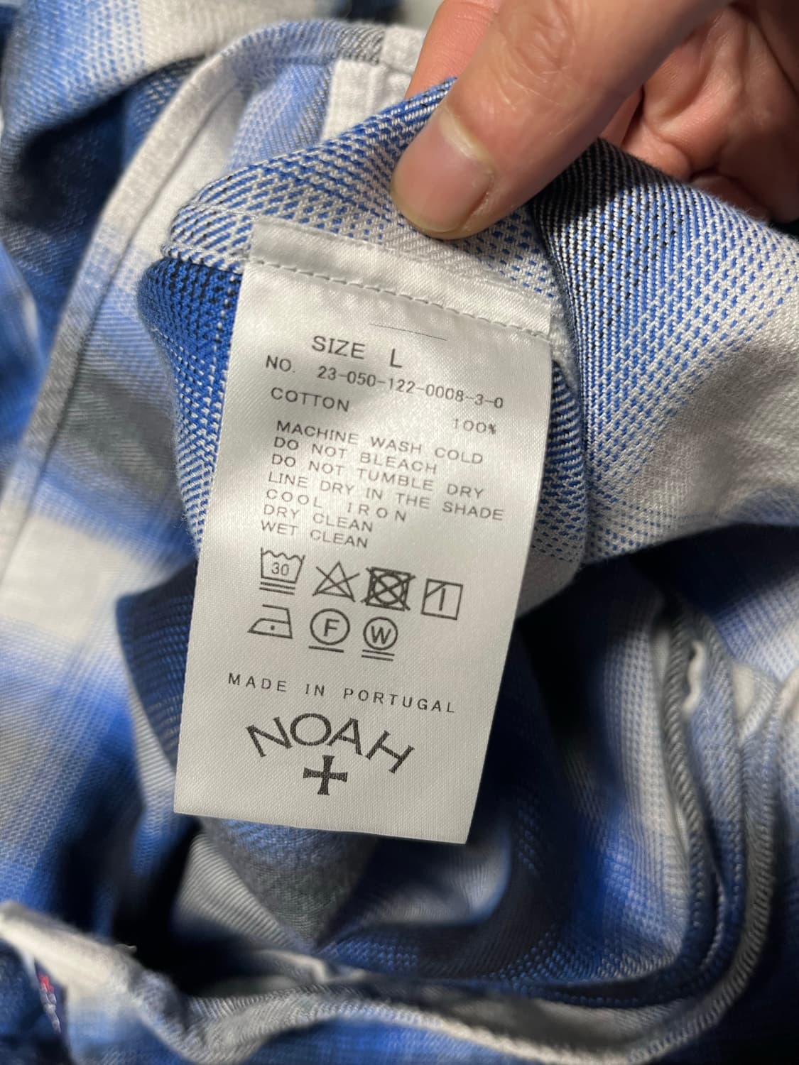 NOAH Blue Check Shirts L 상품이미지5